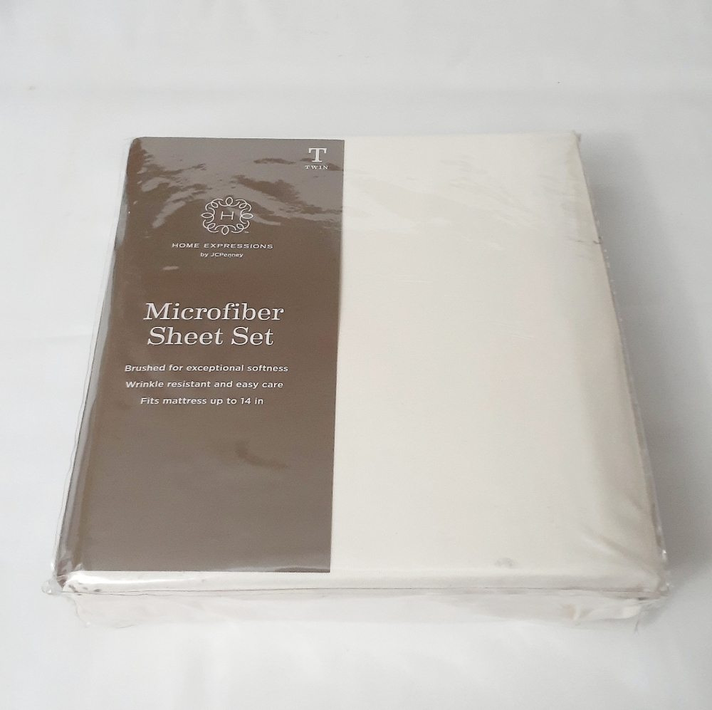 JCP Home Expressions Microfiber 3pc Twin Sheet Set